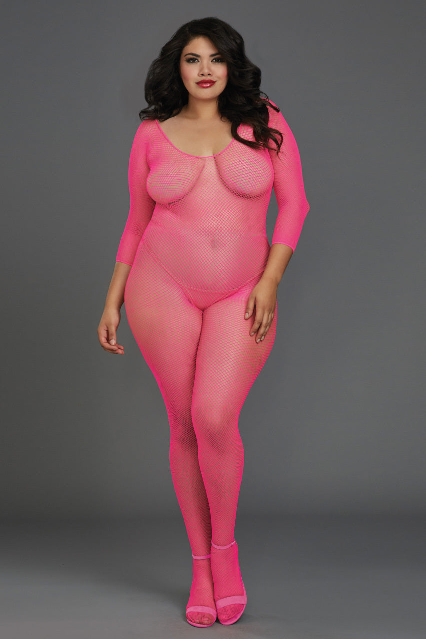 Plus Size Fishnet Bodystocking