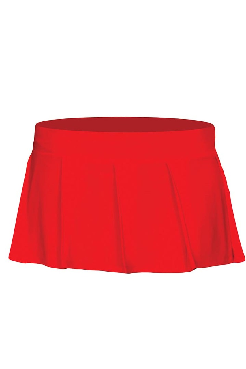 Red Pleated Skirt