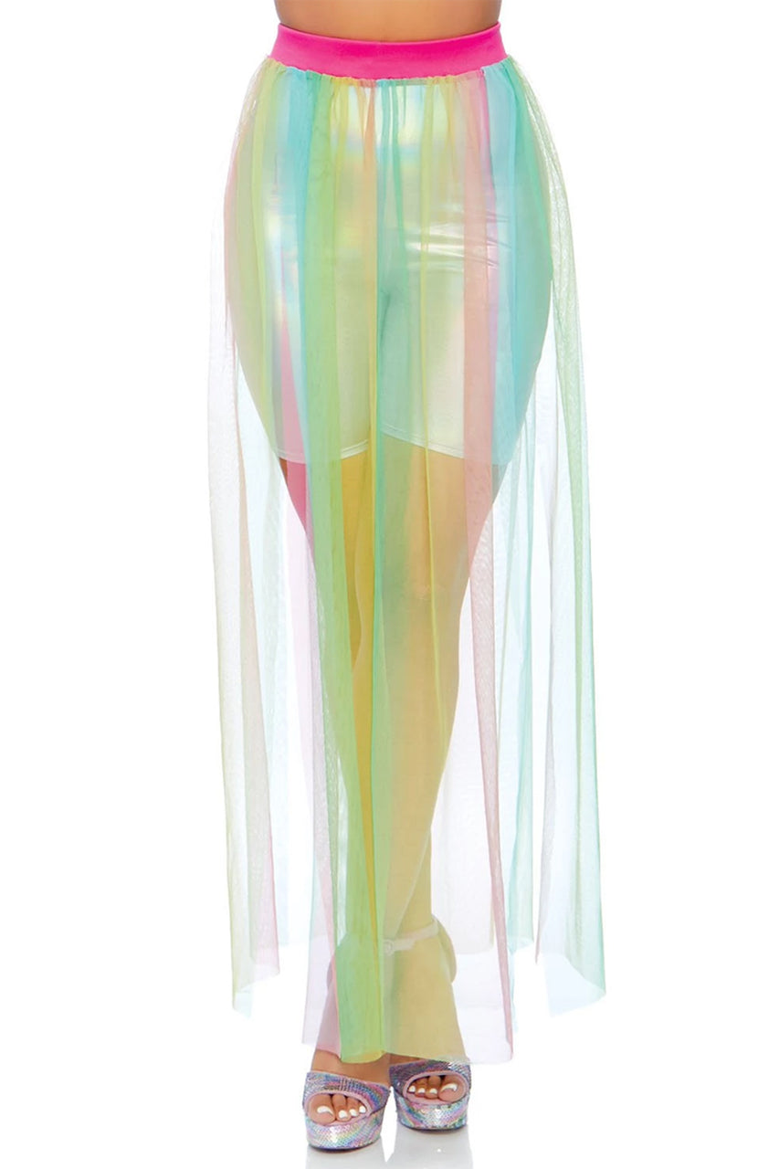Multi Slit Rainbow Skirt