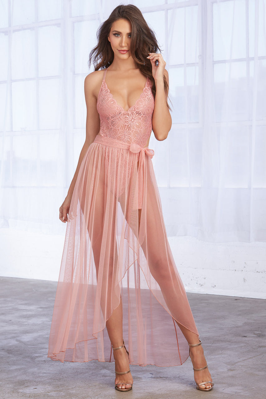 Lace Teddy and Overskirt