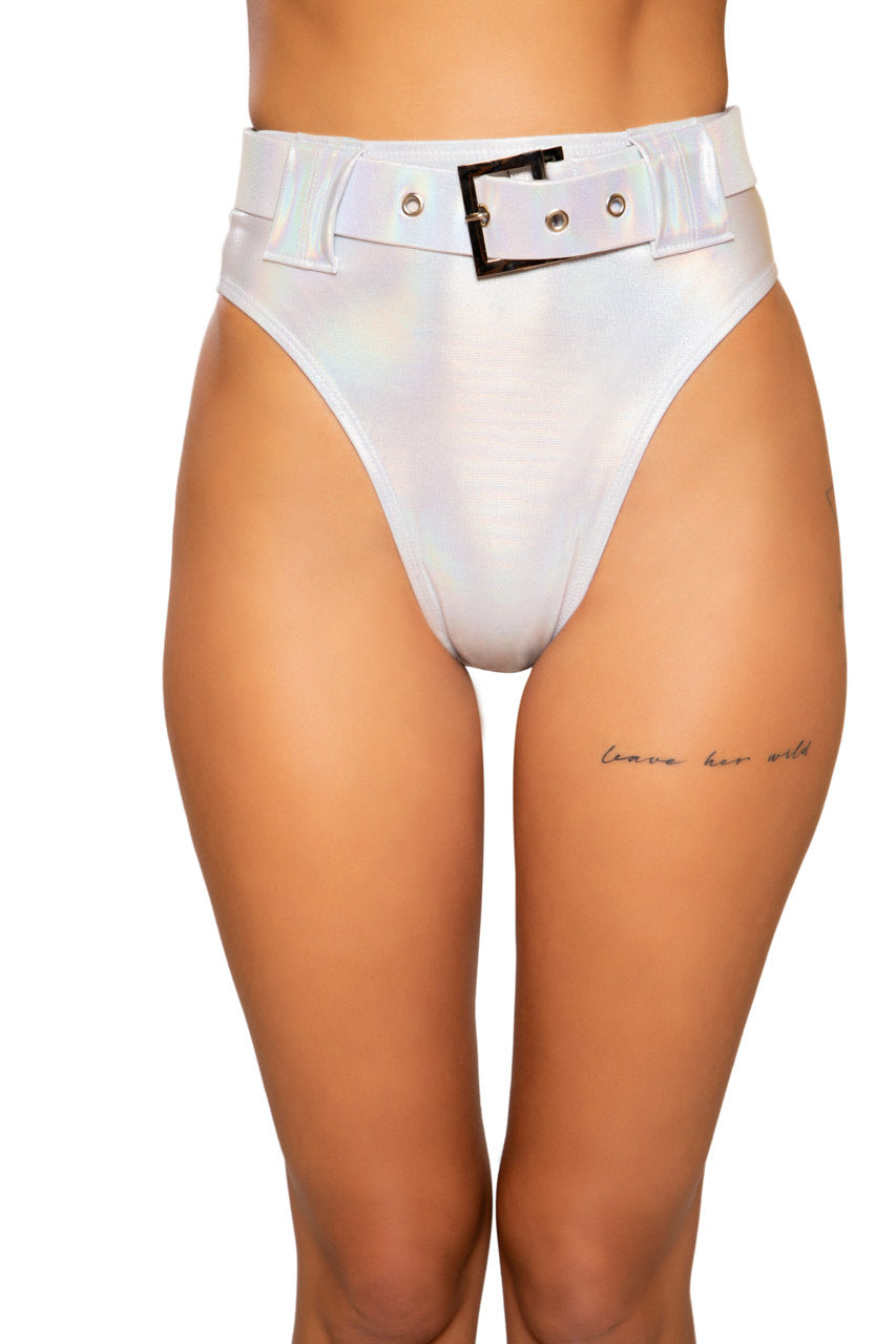 Shimmer High Rise Shorts with Belt