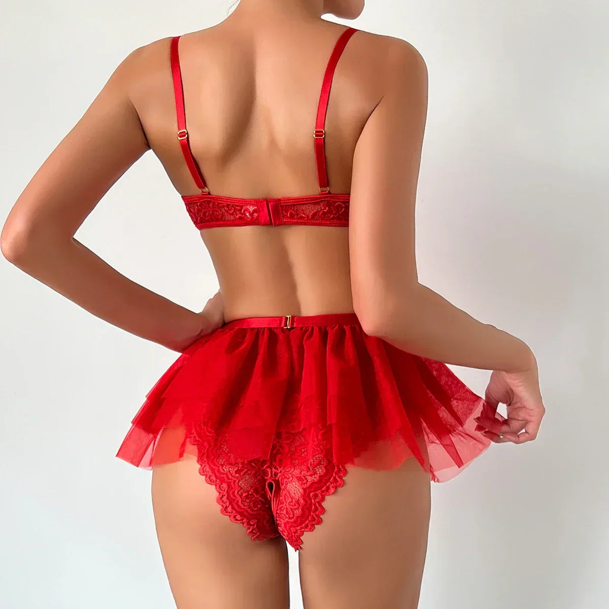 LacyMate™ Tanya Bodysuit w/ Detachable Skirt