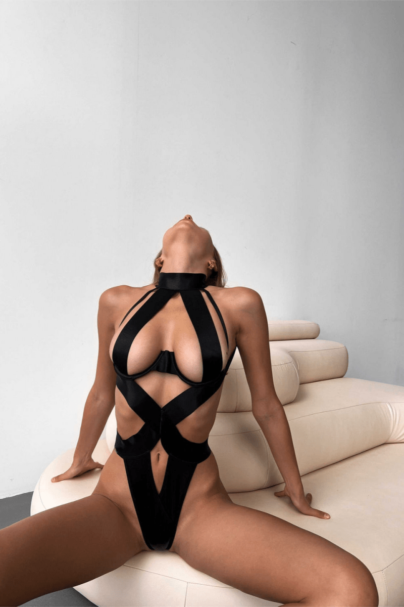 Body lingerie pour femme - TENTATION Noir