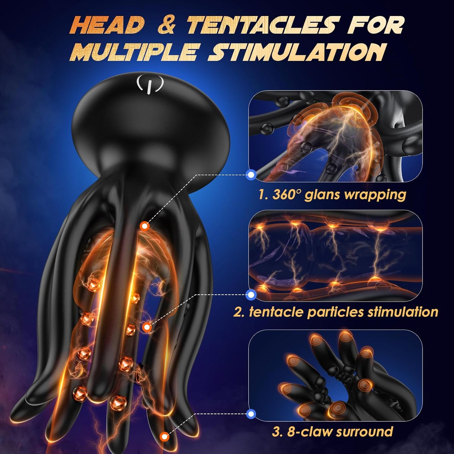 KRAKEN Suptruck⢠X10 Unisex 360° Vibrator 32 Massage Beads & 10 Modes