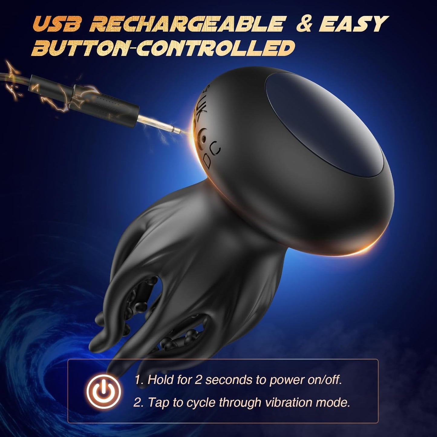 KRAKEN Suptruck⢠X10 Unisex 360° Vibrator 32 Massage Beads & 10 Modes