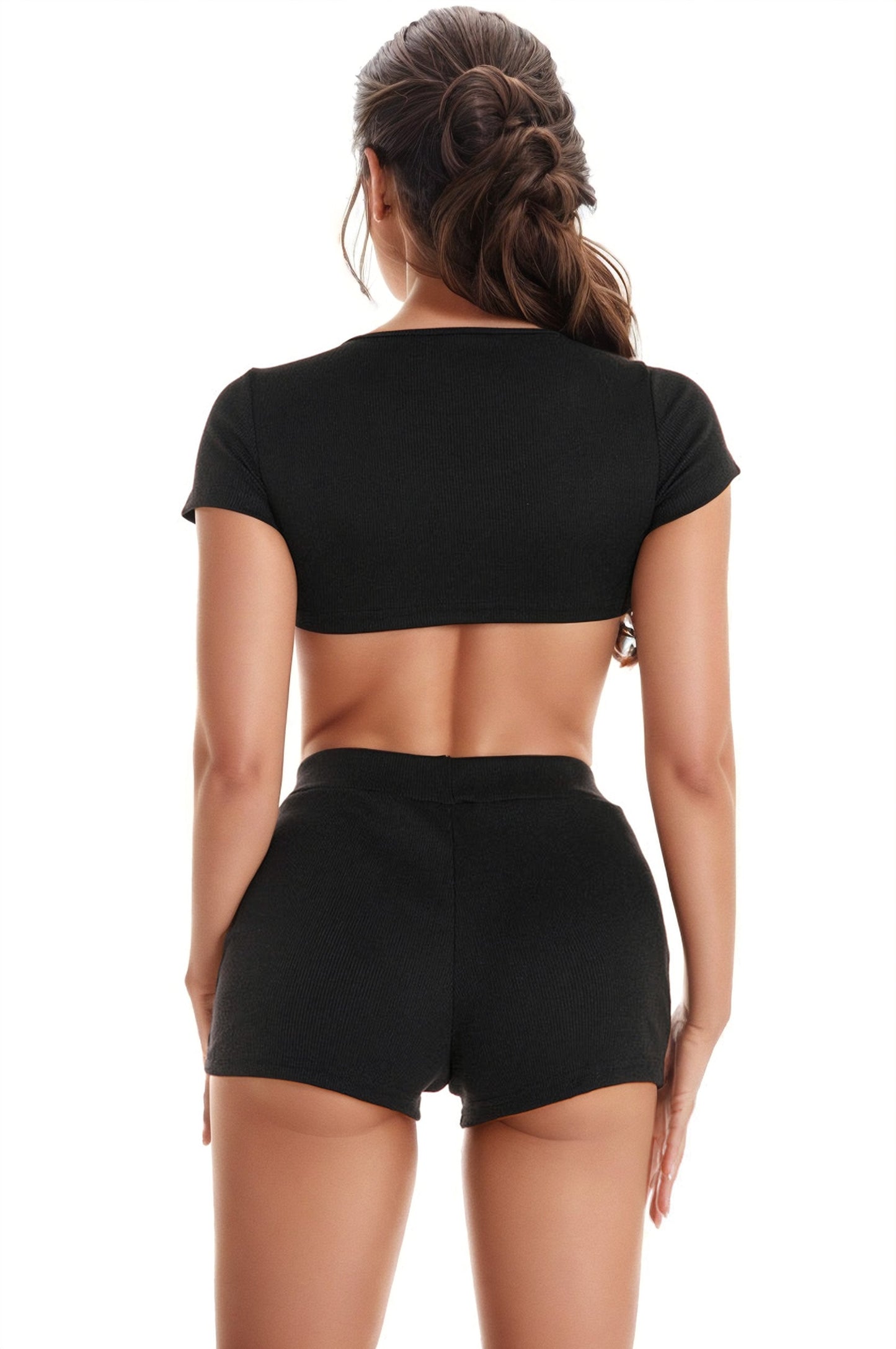 Stretch Crop Top and Shorts