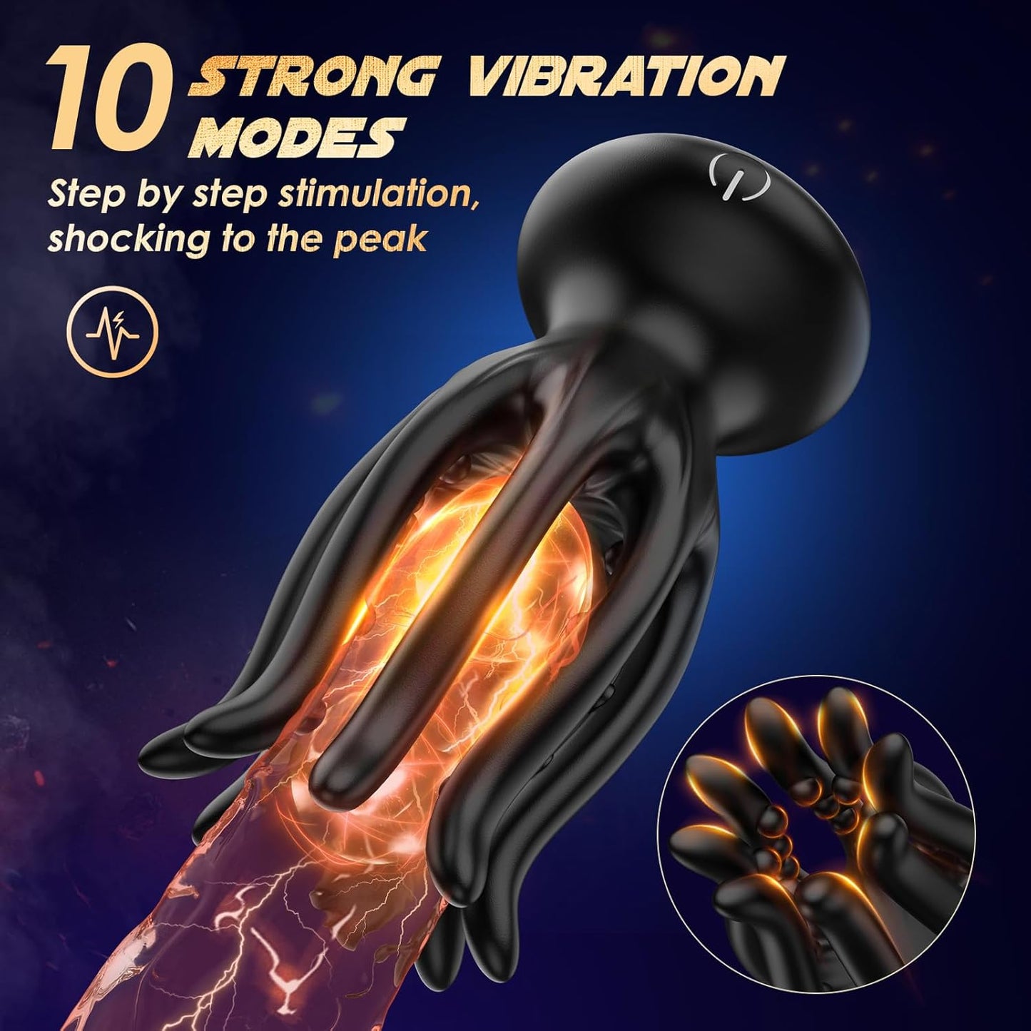 KRAKEN Suptruck⢠X10 Unisex 360° Vibrator 32 Massage Beads & 10 Modes