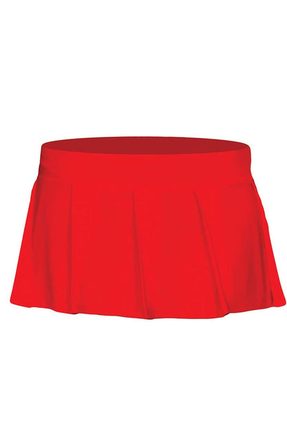 Red Pleated Skirt