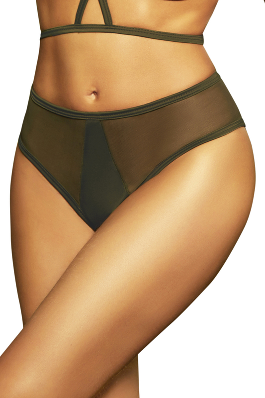 Laura Olive High Waist Bikini Bottoms