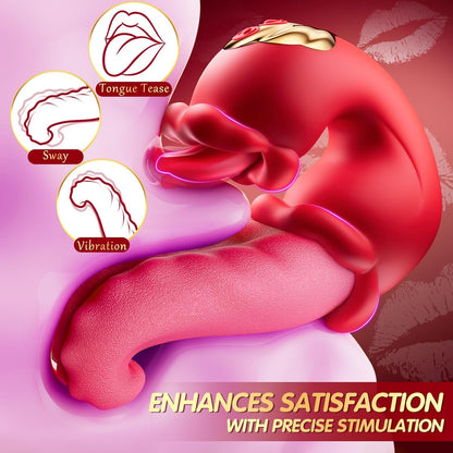 LICKORA X10 Suptruck 4-in-1 Tongue Rose Kiwinet Vibrator