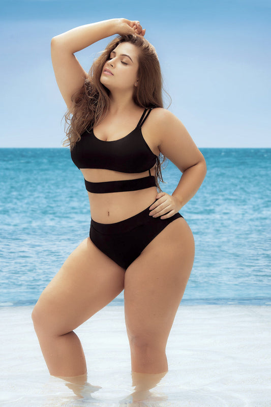 Plus Size Underboob Tank Bikini