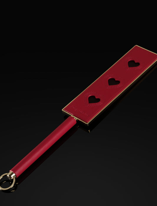 LacyMate™ Red Heart Leather Paddle