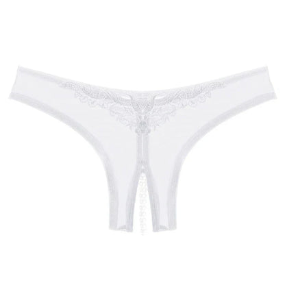 Pearl Mesh Crotchless Panty