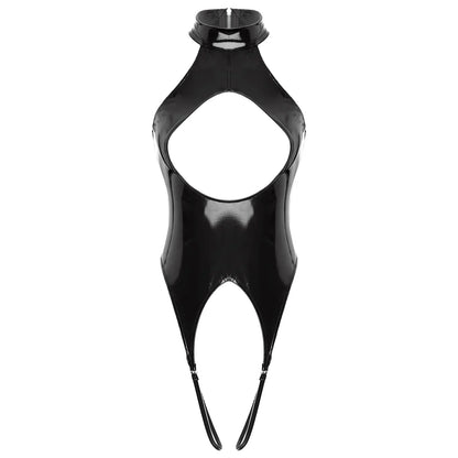 Maxa Crotchless Teddy - Black