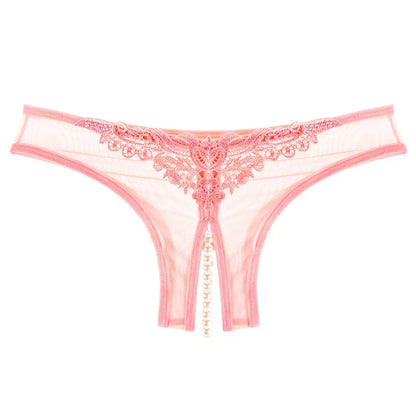 Pearl Mesh Crotchless Panty