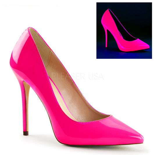 5" Heel Neon Fuchsia W- Hidden Platform Pump*