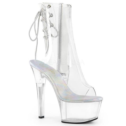 6" Heel Clear Open Toe-Heel Platform Boot*