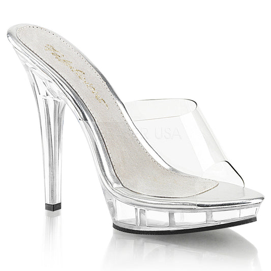 5" Heel Clear 3-4" Platform Slide