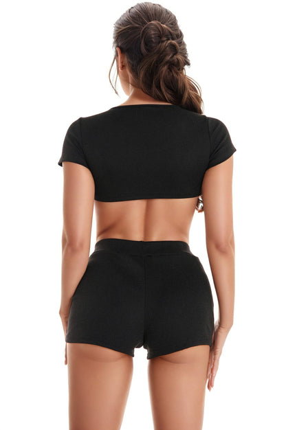 Stretch Crop Top and Shorts